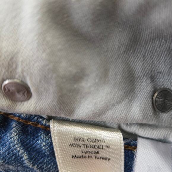 Reformation Womens Dixie High-Rise Denim Shorts 25 Distressed Raw Hem Button Fly - Picture 9 of 12